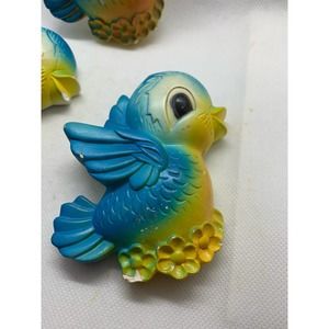 1970 Miller Studios Chalkware Blue Birds Set of 3